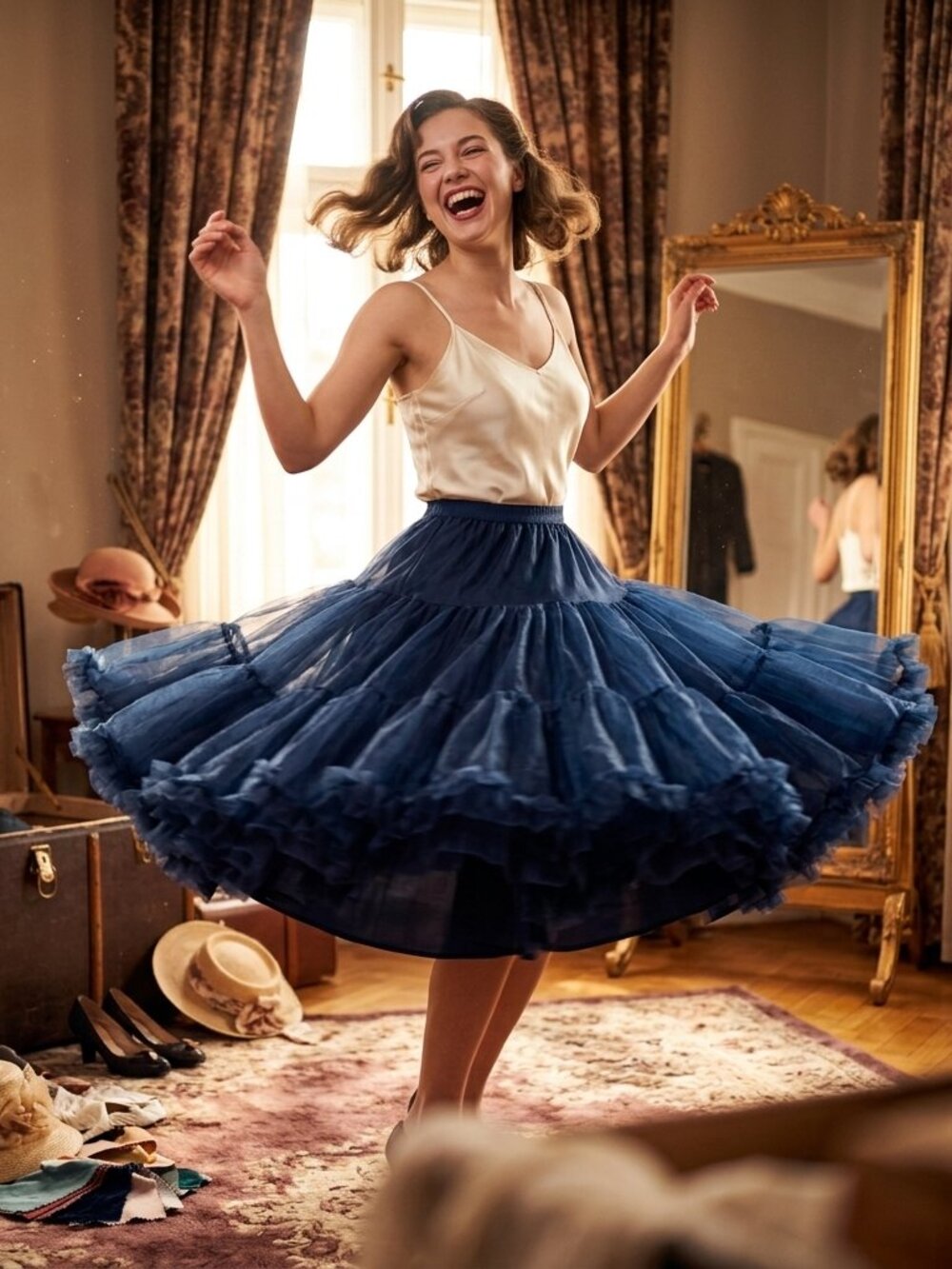 Crinoline in Navy